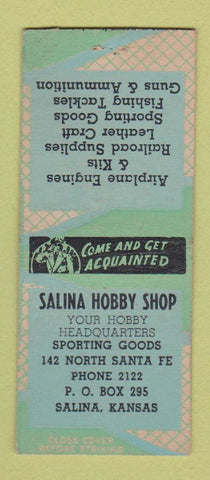 Matchbook Cover - Salina Hobby Shop Salina KS BOBTAIL