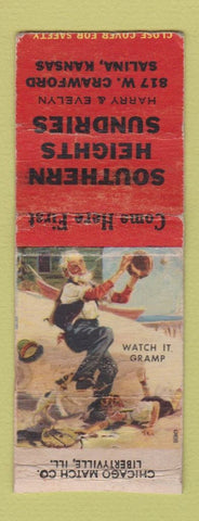Matchbook Cover - Southern Heights Sundries Salina KS BOBTAIL WEAR