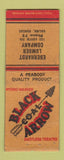 Matchbook Cover - Black Coal Arrow Eberhardt Lumber Salina KS BOBTAIL