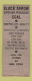 Matchbook Cover - Black Coal Arrow Eberhardt Lumber Salina KS BOBTAIL