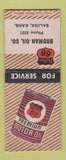 Matchbook Cover - Phillips 66 oil gas Broman Salina KS BOBTAIL