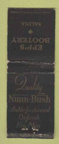 Matchbook Cover - Nunn Bush Shoes Epp's Bootery  Salina KS BOBTAIL WEAR