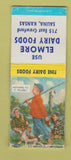 Matchbook Cover - Elmore Dairy Foods Salina KS BOBTAIL