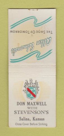 Matchbook Cover - Allen Edmonds Shoes Stevenson's Salina KS BOBTAIL