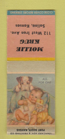 Matchbook Cover - Mollie Krug Salina KS BOBTAIL