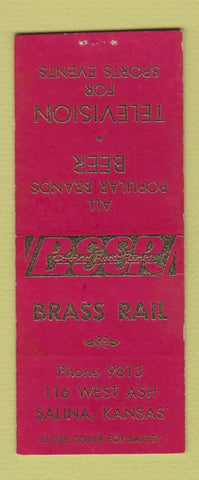 Matchbook Cover - Brass Rail Salina KS BOBTAIL