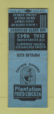 Matchbook Cover - Plantation Fried Chicken Salina KS BOBTAIL