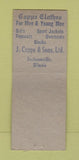Matchbook Cover - Capps Men's Clothes Haggart Gawthrop Salina KS BOBTAIL
