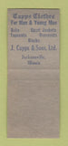Matchbook Cover - Capps Men's Clothes Haggart Gawthrop Salina KS BOBTAIL