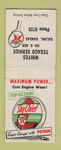 Matchbook Cover - White's Texaco oil gas Salina KS BOBTAIL WEAR