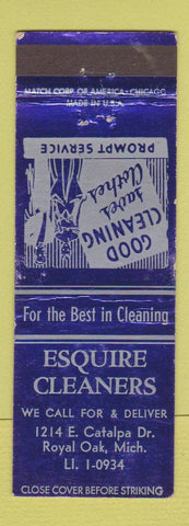 Matchbook Cover - Esquire Cleaners Royal Oak MI