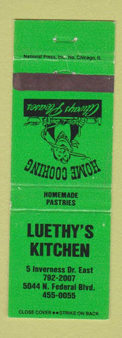 Matchbook Cover - Luethy's Kitchen