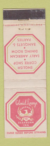 Matchbook Cover - Colonial Lounge Dearborn Inn MI?