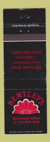 Matchbook Cover - Bentley's Seafood Grill San Francisco CA