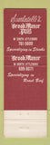 Matchbook Cover - Brook Manor Pub Attleboro MA