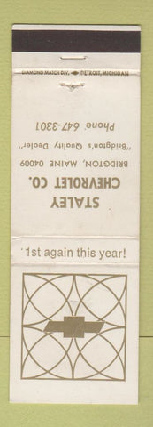 Matchbook Cover - Staley Chevrolet Bridgton ME