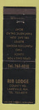 Matchbook Cover - Rib Lodge Lakeville MD