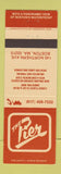 Matchbook Cover - The Pier Boston MA restaurant