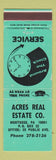 Matchbook Cover - Acres Real Estate Montrose PA