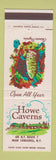 Matchbook Cover - Howe Caverns Cobleskill NY