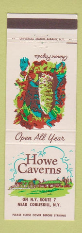 Matchbook Cover - Howe Caverns Cobleskill NY