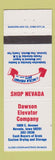 Matchbook Cover - Dawson Elevator Company Nevada IA Lincoln Highway Days