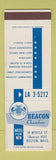 Matchbook Cover - Beacon Chambers Hotel for Men Boston MA