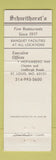 Matchbook Cover - Schneithhorst's Hofamberg Inn St Louis IL