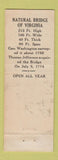 Matchbook Cover - Natural Bridge VA