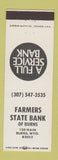Matchbook Cover - Farmers State Bank Burns WY