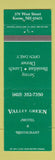 Matchbook Cover - Valley Green Motel Restaurant Keene NH
