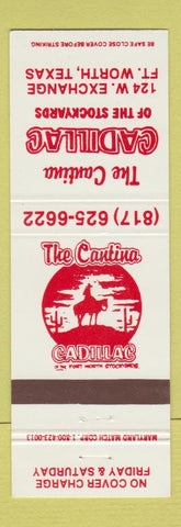 Matchbook Cover - Cantina Cadillac Fort Worth TX Mexican? Food