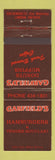 Matchbook Cover - Garfield's Donuts Muffins London ON hamburgers