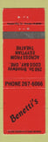 Matchbook Cover - Benetti's Coos Bay OR