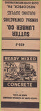 Matchbook Cover - Sutter Lumber Nescopeck PA concrete
