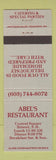 Matchbook Cover - Abel's Restaurant Bristol NH
