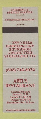 Matchbook Cover - Abel's Restaurant Bristol NH