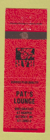 Matchbook Cover - Pat's Lounge Detroit MI
