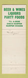 Matchbook Cover - Glenn's Restaurant Harper Woods MI bar
