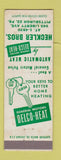 Matchbook Cover - Heckler Bros Delco GM Automatic Heat Pittsburgh PA WEAR