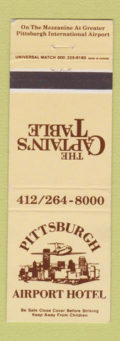 Matchbook Cover - Pittsburgh PA Airport Hotel Captain's Table