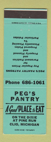 Matchbook Cover - Peg's Pantry Clio MI