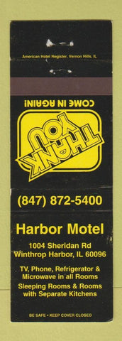 Matchbook Cover - Harbor Motel Winthrop Harbor IL
