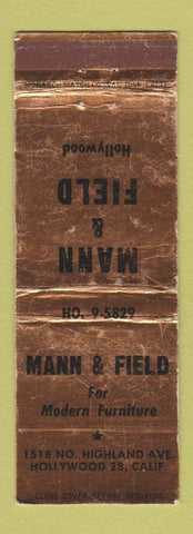 Matchbook Cover - Mann & Field Hollywood CA Furniture WEAR