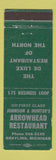 Matchbook Cover - Johnson & Hunter's Arrowhead Restaurant Grayling MI