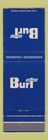 Matchbook Cover - Burt Chevrolet Denver Colorado