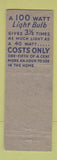 Matchbook Cover - Good Lighting Bulbs