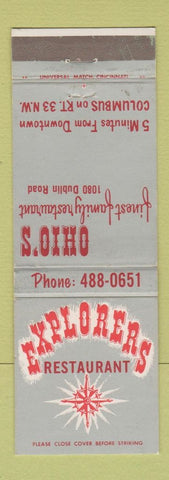 Matchbook Cover - Explorers Restaurant Columbus OH