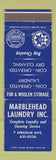 Matchbook Cover - Marblehead Laundry MA