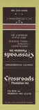 Matchbook Cover - Crossroads Plantation Inn Moberly MO